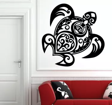 Naklejka wzorzysty żółw - TenStickers