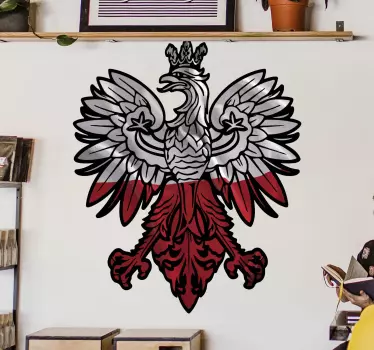 Naklejka z flagą Polski orzeł - TenStickers
