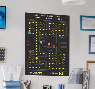 Naklejka z grą Pacman  - TenStickers