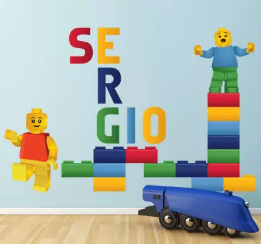 Naklejka klocki lego z imieniem lego - TenStickers