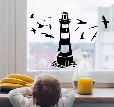 Naklejka z latarnią morską - TenStickers