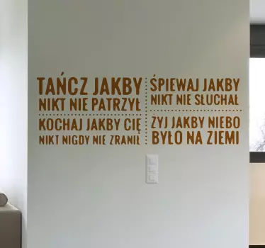 Naklejka z napisami motywacyjna - TenStickers