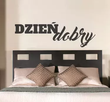 Naklejka z napisem Dzień Dobry - TenStickers