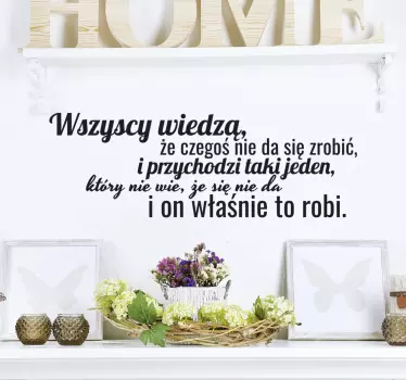 Naklejka z napisem Einstein Wszyscy Wiedzą - TenStickers