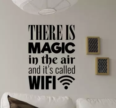 Naklejka z napisem - Magia WIFI - TenStickers