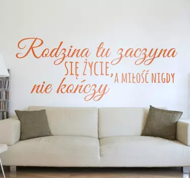 Naklejka z napisem rodzina - TenStickers