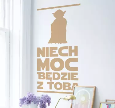 Naklejka z napisem Yoda - TenStickers