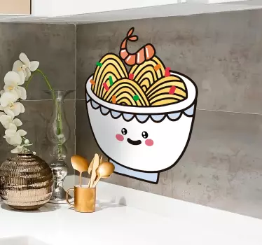 Naklejka na ścianę gastronomia anime ramen kuchnia - TenStickers