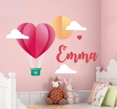Spersonalizowana naklejka Balon w kształcie serca - TenStickers