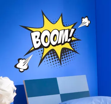 Naklejka na ścianę dla dzieci boom napis - TenStickers