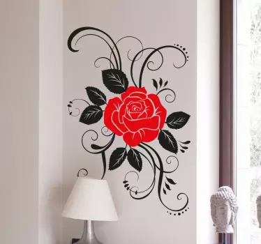 Naklejka na ścianę do sypialni Czerwona różna - TenStickers