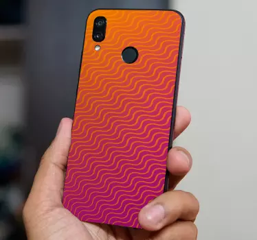 Naklejka na telefon Huawei fale huawei - TenStickers