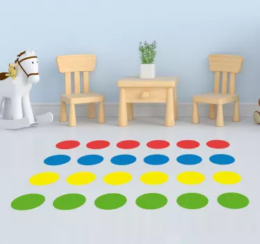 Naklejka na podłogę dla dzieci gra Twister - TenStickers