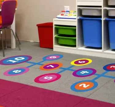 Naklejka na podłogę dla dzieci gra w klasy - TenStickers