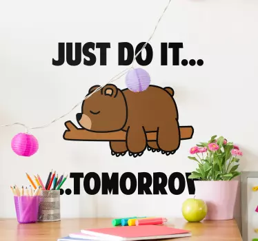 Naklejka na ścianę do pokoju młodzieżowego Just do it - TenStickers