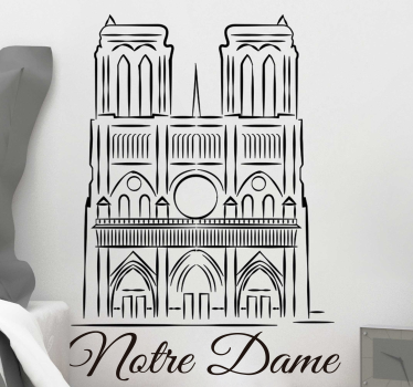 Naklejka na ścianę Katedra Notre Dame - TenStickers