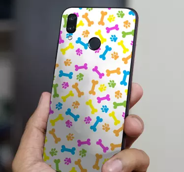 Naklejka na telefon Huawei Kolorowe kości - TenStickers