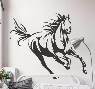 Naklejka na ścianę konie koń w biegu zwierzęta - TenStickers