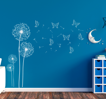 Naklejka na ścianę do salonu latawce i motyle - TenStickers