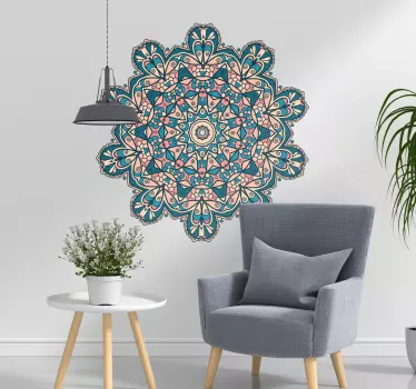 Naklejka na ścianę do sypialni mandala vintage - TenStickers