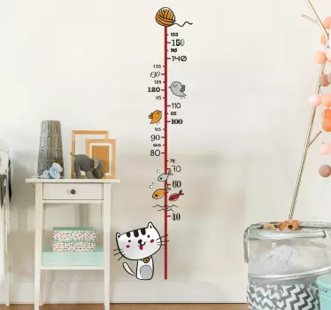 Naklejka miarka wzrostu ptaki zwierzęta ryby - TenStickers