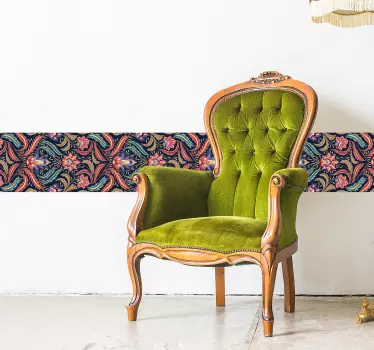 Naklejka na ścianę do sypialni Ornamenty w stylu retro - TenStickers