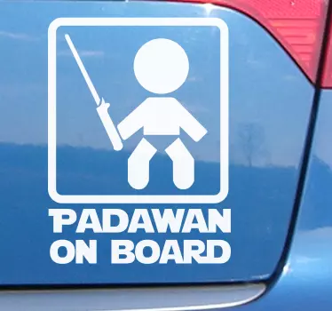 Naklejka na samochody Padawan na pokładzie - TenStickers