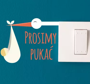 Naklejka na ścianę dla dzieci Prosimy pukać - TenStickers