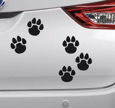 Naklejka na samochód odciski psich łap - TenStickers