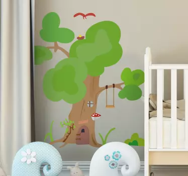 Naklejka na ścianę dla dzieci Rysunek drzewa - TenStickers