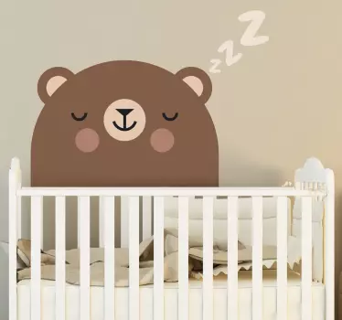 Naklejka na ścianę dla dzieci śpiący miś - TenStickers