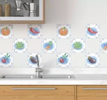 Naklejki na ścianę Świeże warzywa - TenStickers