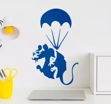 Naklejka na ścianę  szczur balon zwierzęta - TenStickers