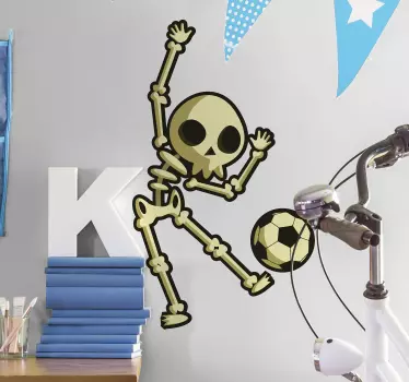 Naklejka na ścianę dla dzieci Szkielet z piłką - TenStickers