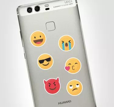 Naklejka na telefon Huawei Zestaw emotikonów - TenStickers
