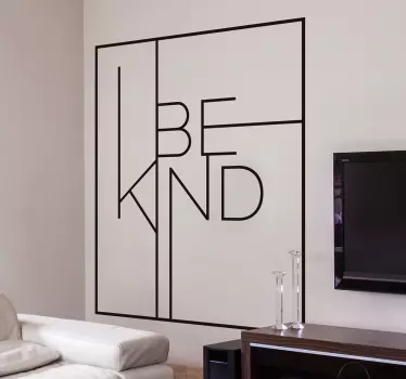 Naklejka z tekstem be kind - TenStickers