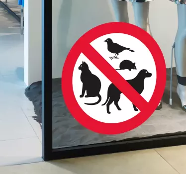 Naklejka Zakaz zwierzętom - TenStickers