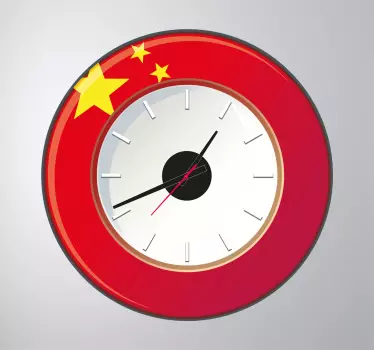 Naklejka zegar Chiny - TenStickers