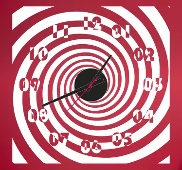 Naklejka zegar iluzja - TenStickers