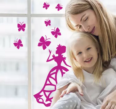 Naklejka na okno dla dzieci zestaw motyli - TenStickers