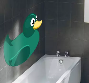 Naklejka zielona gumowa kaczka - TenStickers
