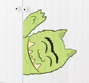 Naklejka zielony potworek - TenStickers