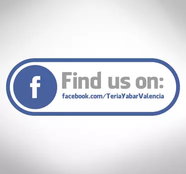 Naklejka znajdź nas na Facebooku - TenStickers