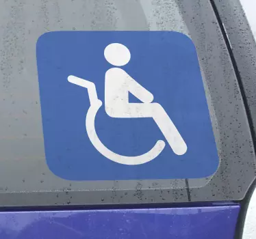 Naklejka na samochód znak niepełnosprawny - TenStickers