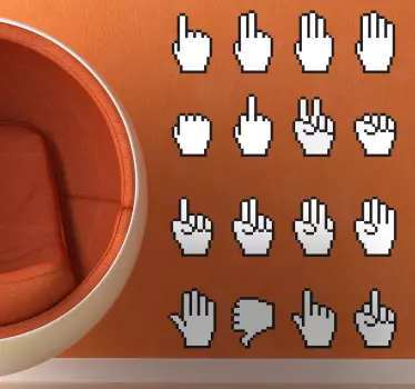 Naklejka znaki dłoni - TenStickers