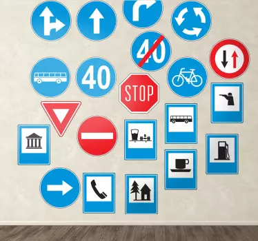 Naklejka znaki drogowe - TenStickers