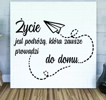 Naklejka życie jest podróżą - TenStickers