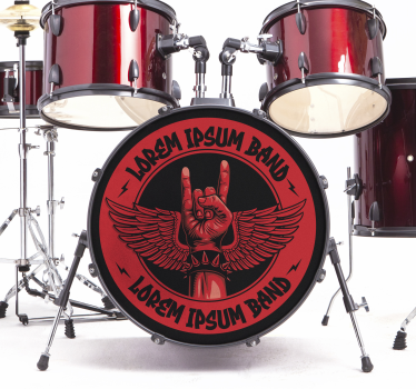 Naklejki bez ludzi konfigurowalny naciąg na bęben basowy - TenStickers