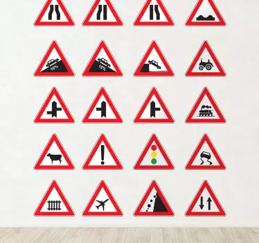 Naklejki dekoracyjne znaki ostrzegawcze - TenStickers