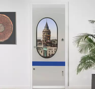 Naklejka na drzwi 3d metro personalizowana - TenStickers